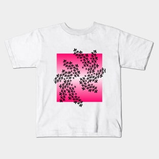 Fleur de Lis fractal (red) Kids T-Shirt